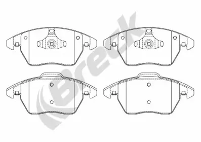 24696 00 701 00 BRECK Комплект тормозных колодок, дисковый тормоз